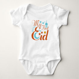 Body Para Bebê Meu Primeiro Eid Feriado Muçulmano