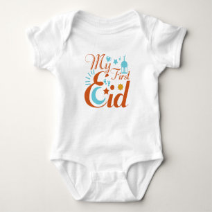Body Para Bebê Meu Primeiro Eid Feriado Muçulmano