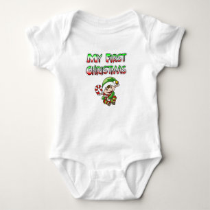 Body Para Bebê Meu Primeiro Elf de Natal