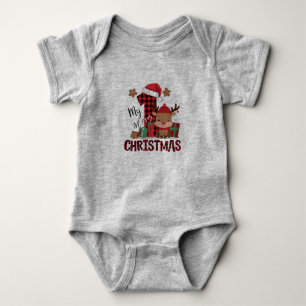 Body Para Bebê Meu Primeiro Fato De Bebê De Natal