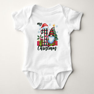 Body Para Bebê Meu Primeiro Gnomo de Natal