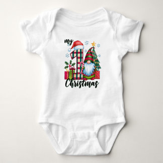 Body Para Bebê Meu Primeiro Gnomo de Natal