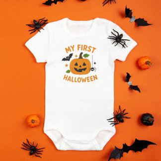 Body Para Bebê Meu Primeiro Halloween Bodysuit de Bebê Fofo | Rec