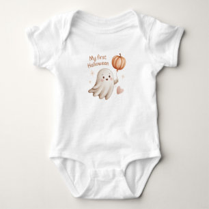 Body Para Bebê Meu Primeiro Halloween é Ghost Halloween