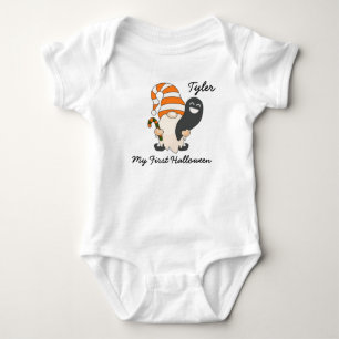 Body Para Bebê Meu primeiro Halloween é um Gnomo bonito com Fanta