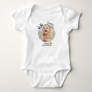 Body Para Bebê Meu Primeiro Halloween - Foto Personalizada De Beb