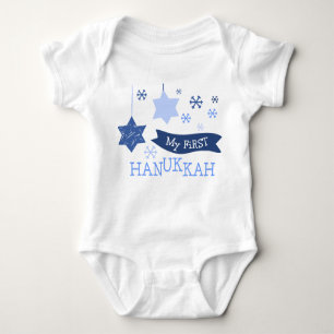 Body Para Bebê Meu Primeiro Hanukkah Bebê Bodô