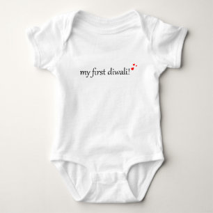 Body Para Bebê Meu primeiro Hindi do Urdu de Diwali Desi