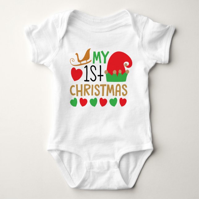 Body Para Bebê Meu Primeiro Natal (Frente)