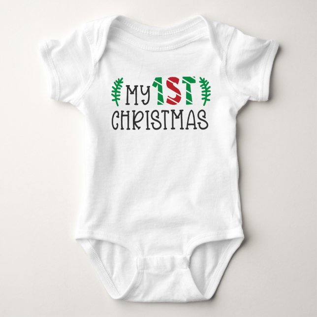 Body Para Bebê Meu Primeiro Natal (Frente)