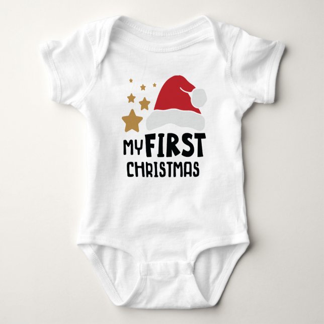 Body Para Bebê Meu Primeiro Natal (Frente)