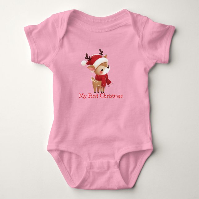 Body Para Bebê Meu Primeiro Natal (Frente)