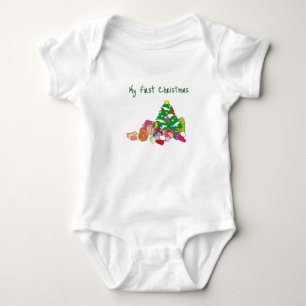 Body Para Bebê Meu Primeiro Natal -