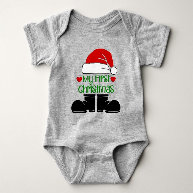 Body Para Bebê Meu Primeiro Natal (Frente)