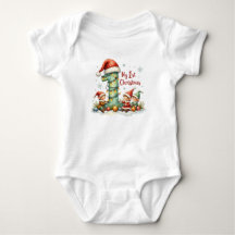 Meu Primeiro Natal Bebê Bodysuit