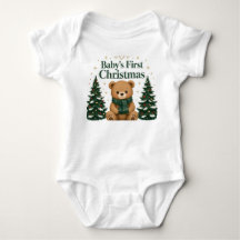 Meu Primeiro Natal Bodysuit Nome do Bebê 2026