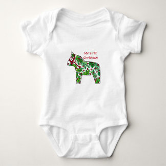 Body Para Bebê Meu Primeiro Natal Dala Horse