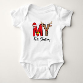 Body Para Bebê Meu primeiro Natal Família Combinando Natal
