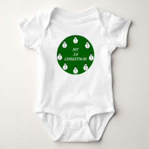 Body Para Bebê Meu Primeiro Natal Personalizado Bebê Neve