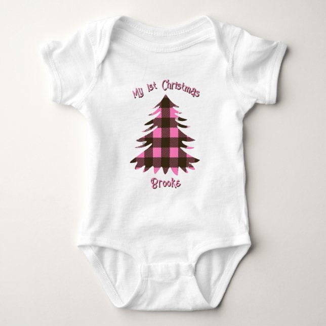 Body Para Bebê Meu Primeiro Nome De Natal Bebê (Frente)