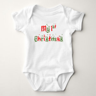 Body Para Bebê Meu primeiro Romper do Natal