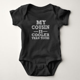 Body Para Bebê Meu primo é mais legal do que o seu, dizendo amor