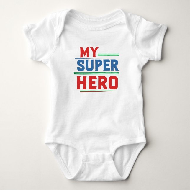 Body Para Bebê Meu Super Herói (Frente)