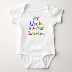 Body Para Bebê Meu tio Matemática Super-herói T-shirt e present