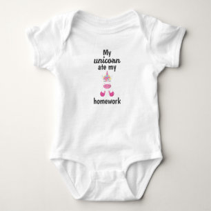 Body Para Bebê Meu Unicórnio Comeu Minha Casa