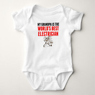 Body Para Bebê Meu vovô é o melhor eletricista do mundo