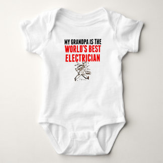 Body Para Bebê Meu vovô é o melhor eletricista do mundo
