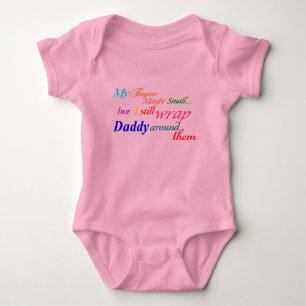 Body Para Bebê meus dedos podem ser pequenos mas eu ainda envolvo