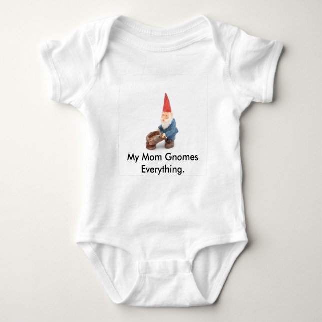 Body Para Bebê Meus gnomos da mamã tudo (Frente)