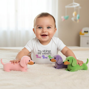 Body Para Bebê Meus irmãos são Wieners   um design de 3