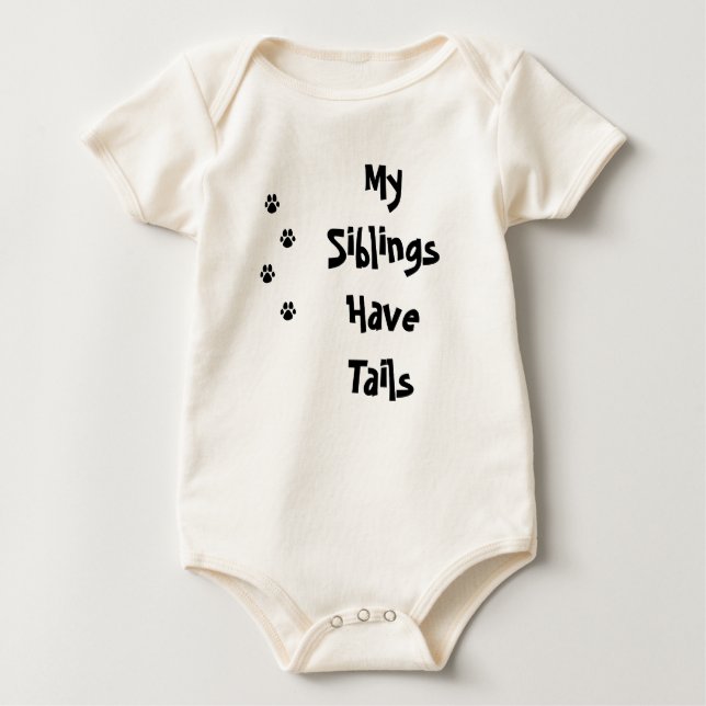 Body Para Bebê Meus irmãos têm a PATA das caudas (Frente)