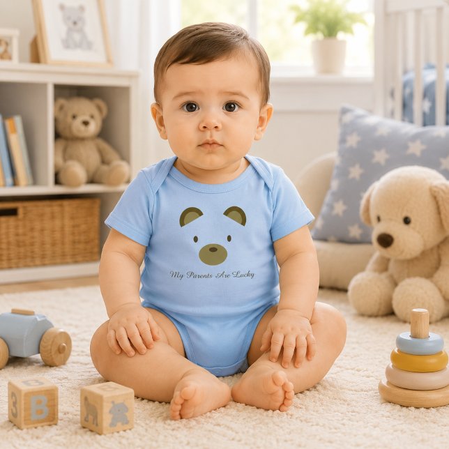 Body Para Bebê Meus pais são sortudos (Criador carregado)