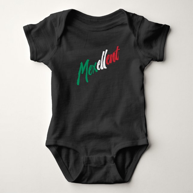Body Para Bebê Mexellent - México e orgulho mexicano (Frente)
