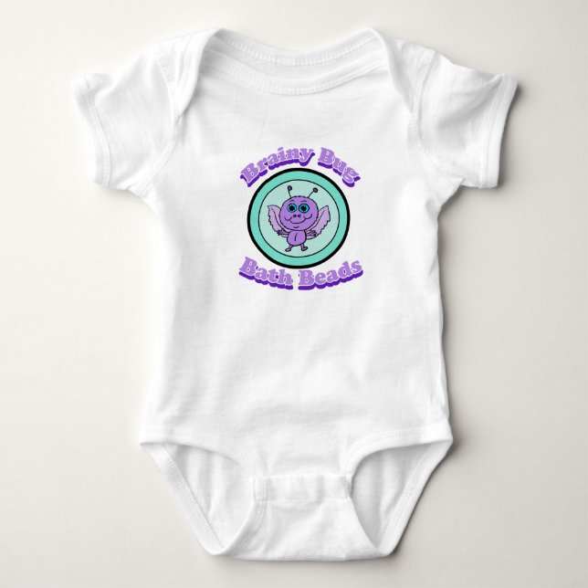 Body Para Bebê Miçangas de Banho Inseto cerebral (Frente)