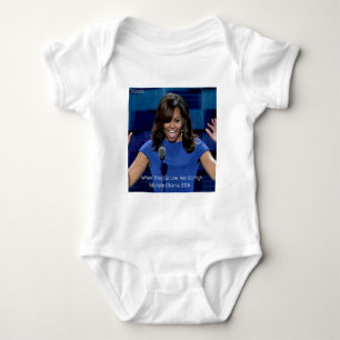 Body Para Bebê Michelle Obama "Nós Vamos Alto" Colecionável