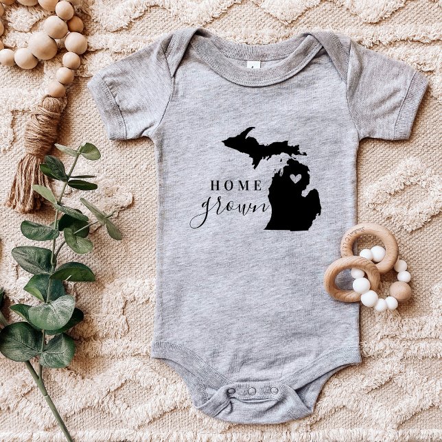 Body Para Bebê Michigan Home Grown State Tee (Criador carregado)
