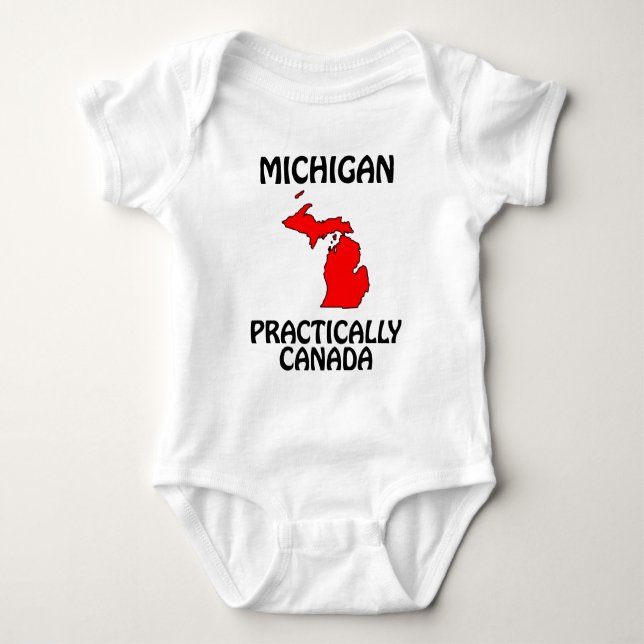 Body Para Bebê Michigan - Praticamente Canadá (Frente)