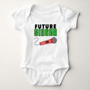 Body Para Bebê Microfone futuro do rosa do cantor