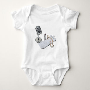 Body Para Bebê MicrophoneWhiteGlovesPearlsLipstick082611