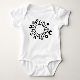 Body Para Bebê microrganismo - Preto