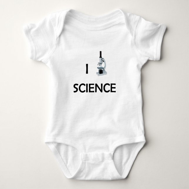 Body Para Bebê Microscópio da ciência do amor (Frente)