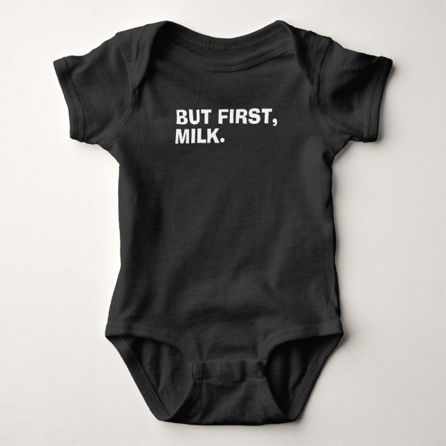 Body Para Bebê Milk First Baby Jersey (Frente)