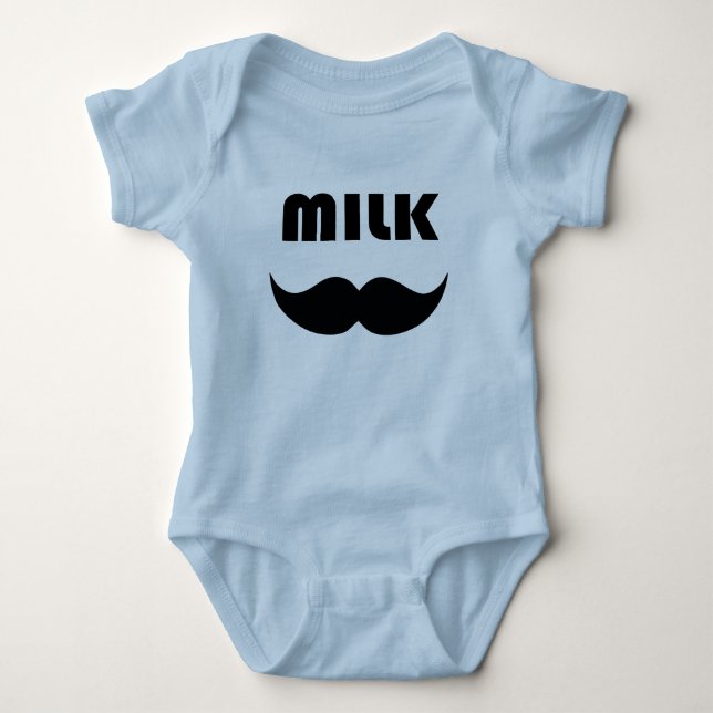 Body Para Bebê Milk mustache (Frente)