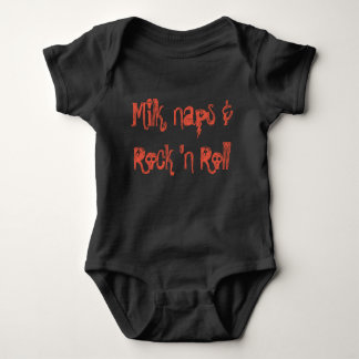 Body Para Bebê Milk, Naps & Rock 'N Roll Baby Jersey