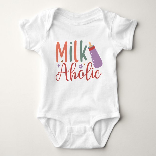 Body Para Bebê Milkaholic - Bebê-Boy Bodydress (Frente)