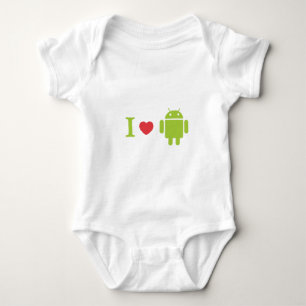 Body Para Bebê Mim Android do coração